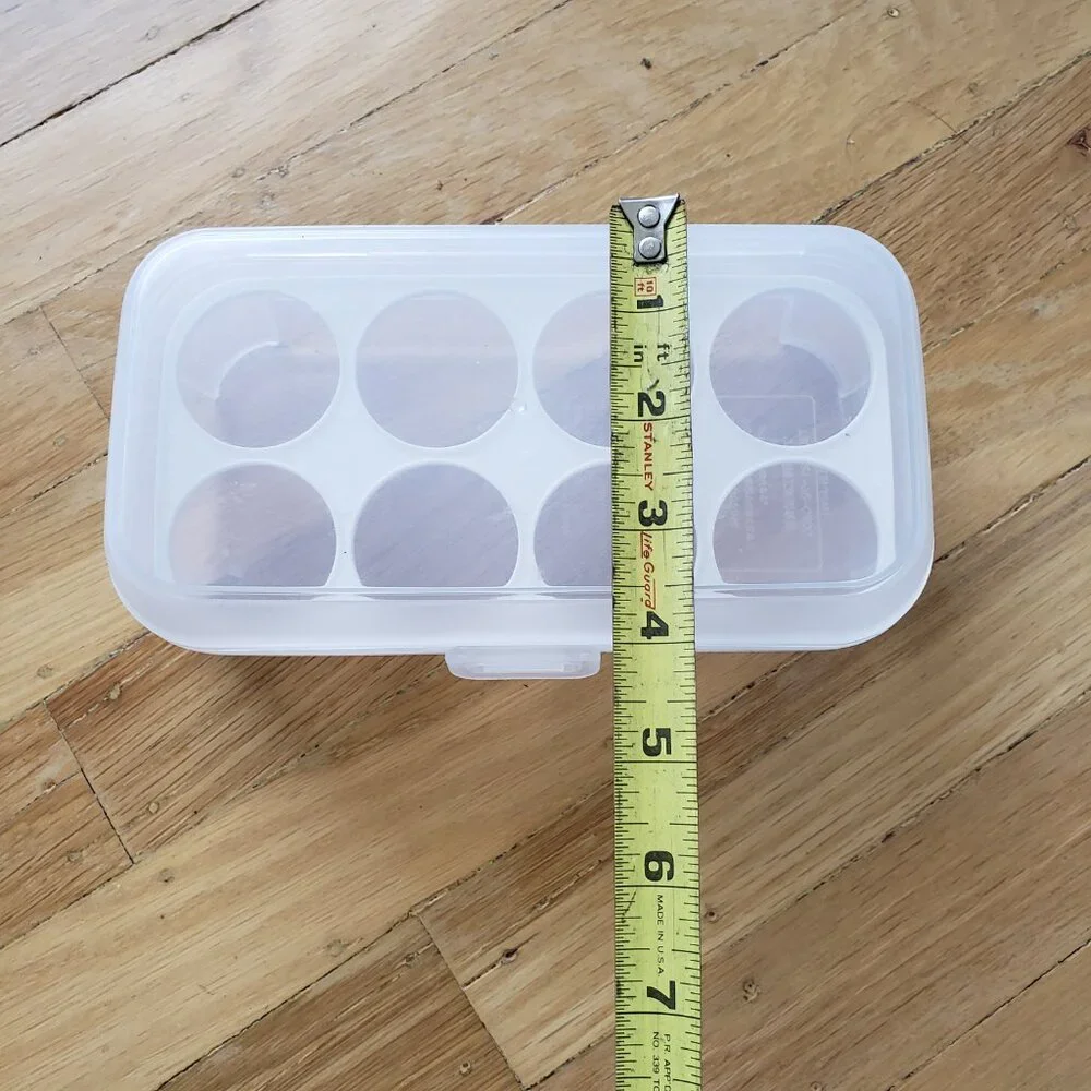 Reusable Egg Holder Storage Container 8 Egg Carton Hard Plastic Fridge Organizer